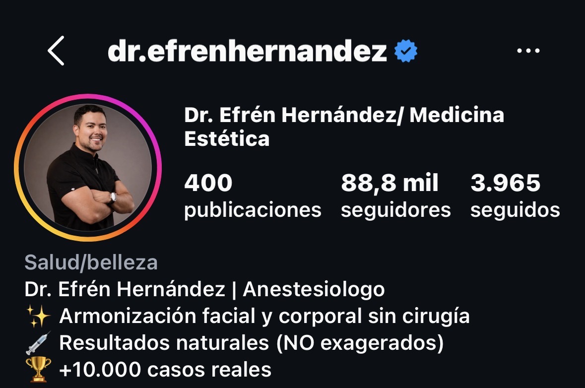 Perfil de Instagram de dr.efrenhernandez